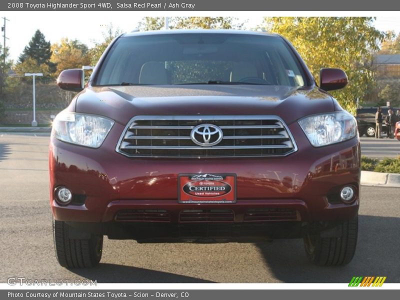 Salsa Red Pearl / Ash Gray 2008 Toyota Highlander Sport 4WD