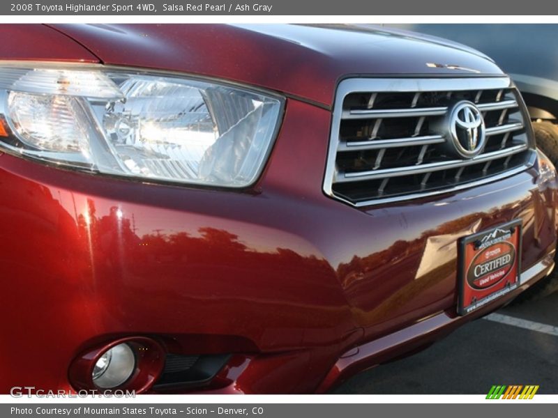 Salsa Red Pearl / Ash Gray 2008 Toyota Highlander Sport 4WD