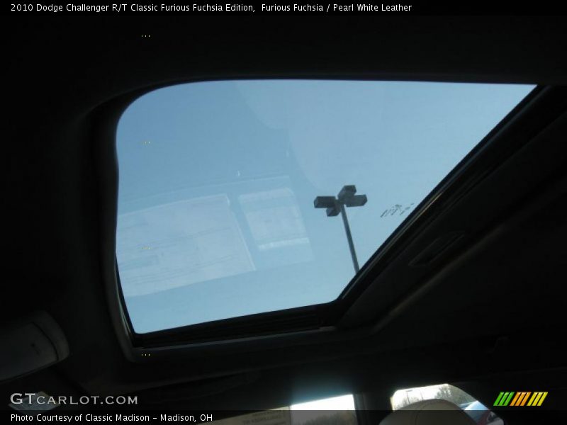 Sunroof of 2010 Challenger R/T Classic Furious Fuchsia Edition