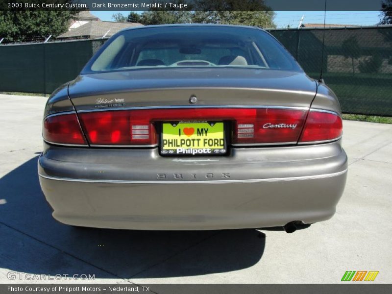 Dark Bronzemist Metallic / Taupe 2003 Buick Century Custom