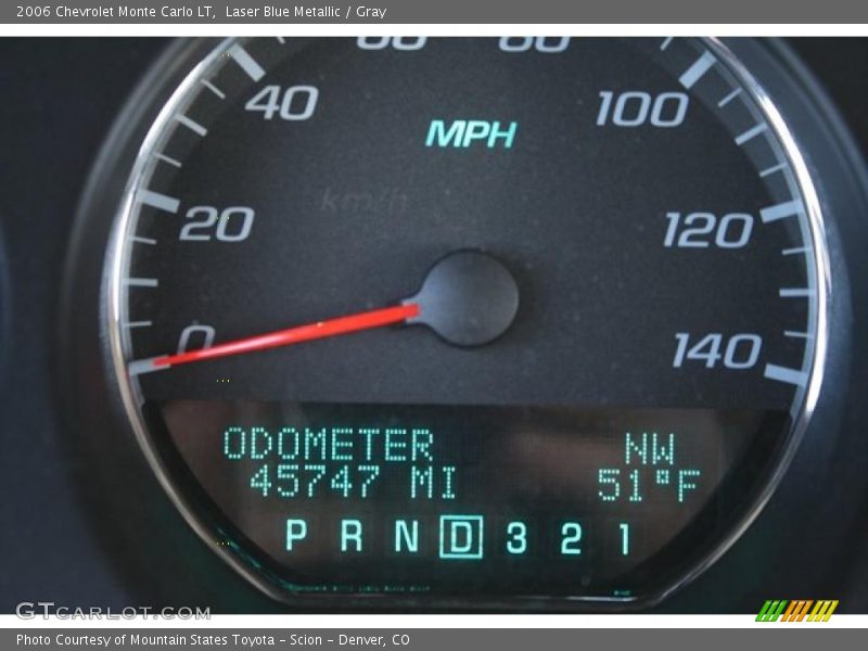 Laser Blue Metallic / Gray 2006 Chevrolet Monte Carlo LT