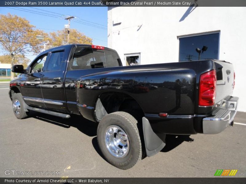  2007 Ram 3500 Laramie Quad Cab 4x4 Dually Brilliant Black Crystal Pearl