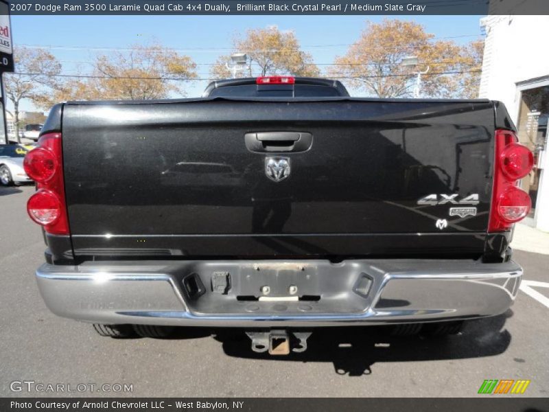 Brilliant Black Crystal Pearl / Medium Slate Gray 2007 Dodge Ram 3500 Laramie Quad Cab 4x4 Dually