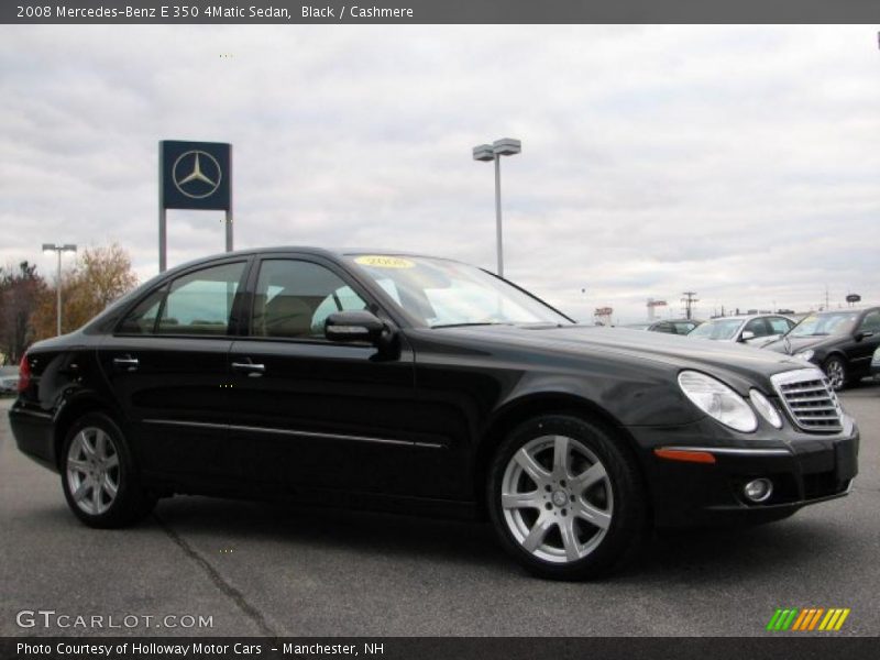 Black / Cashmere 2008 Mercedes-Benz E 350 4Matic Sedan