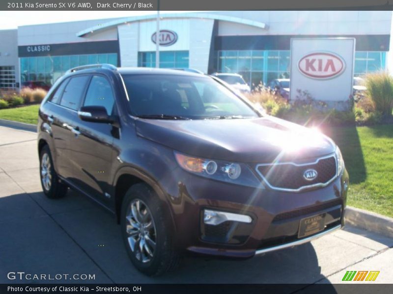 Dark Cherry / Black 2011 Kia Sorento SX V6 AWD