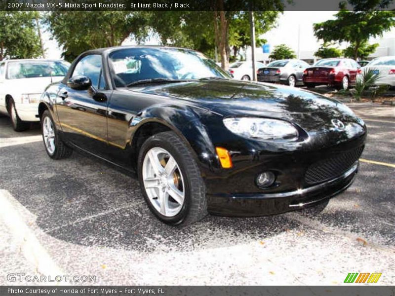 Brilliant Black / Black 2007 Mazda MX-5 Miata Sport Roadster