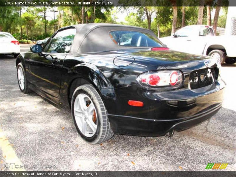 Brilliant Black / Black 2007 Mazda MX-5 Miata Sport Roadster