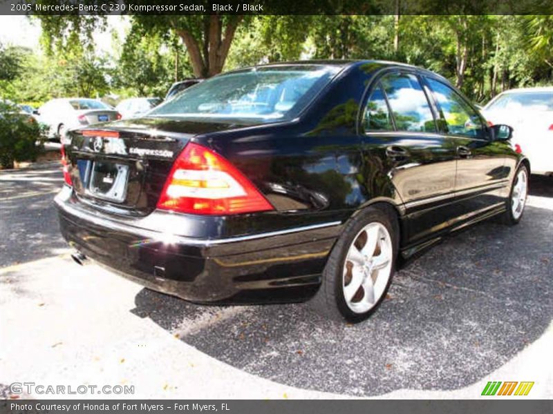 Black / Black 2005 Mercedes-Benz C 230 Kompressor Sedan