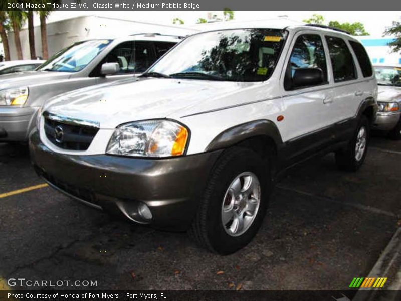 Classic White / Medium Pebble Beige 2004 Mazda Tribute ES V6