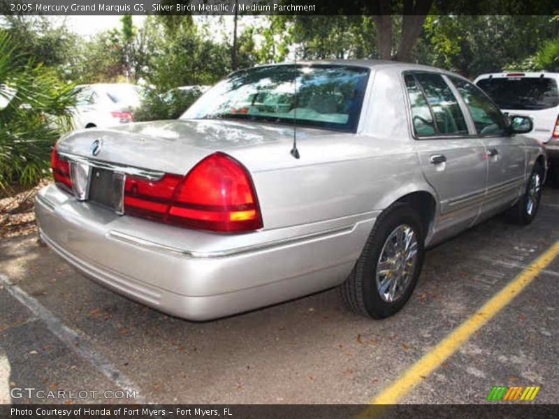 Silver Birch Metallic / Medium Parchment 2005 Mercury Grand Marquis GS