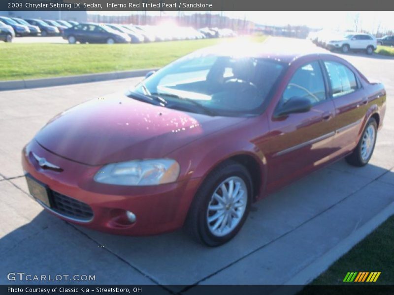Inferno Red Tinted Pearl / Sandstone 2003 Chrysler Sebring LXi Sedan