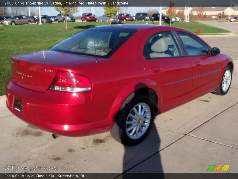 Inferno Red Tinted Pearl / Sandstone 2003 Chrysler Sebring LXi Sedan