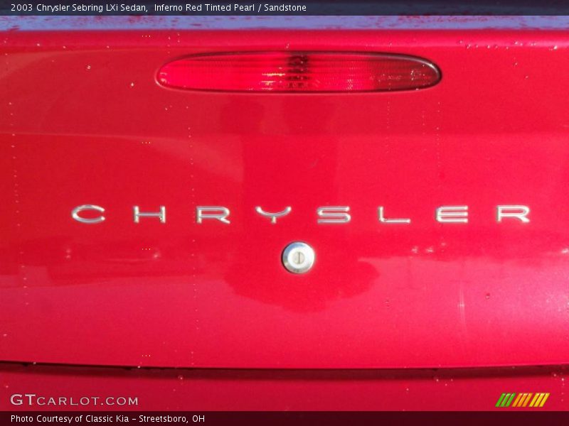 Inferno Red Tinted Pearl / Sandstone 2003 Chrysler Sebring LXi Sedan