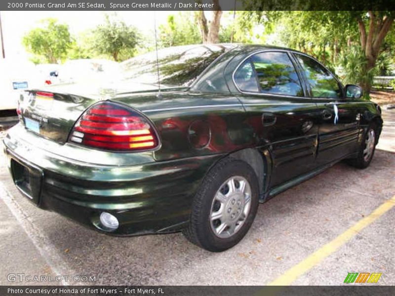 Spruce Green Metallic / Dark Pewter 2000 Pontiac Grand Am SE Sedan