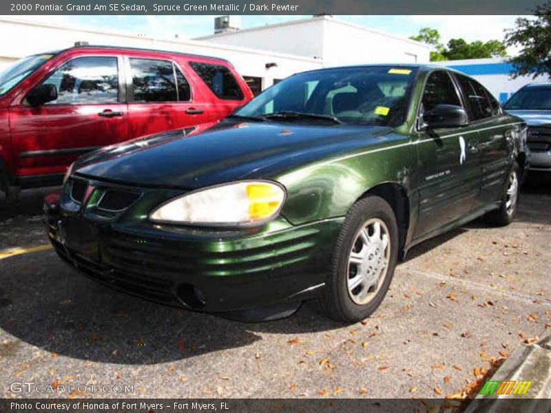 Spruce Green Metallic / Dark Pewter 2000 Pontiac Grand Am SE Sedan