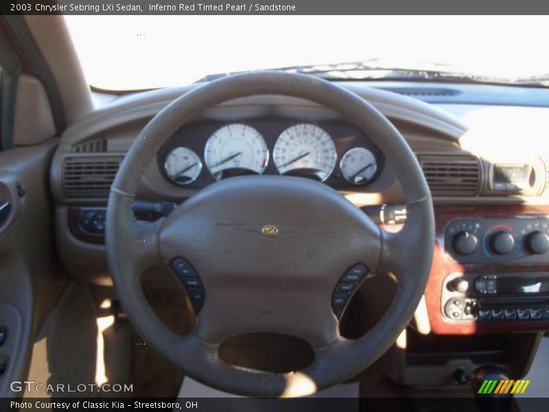 Inferno Red Tinted Pearl / Sandstone 2003 Chrysler Sebring LXi Sedan