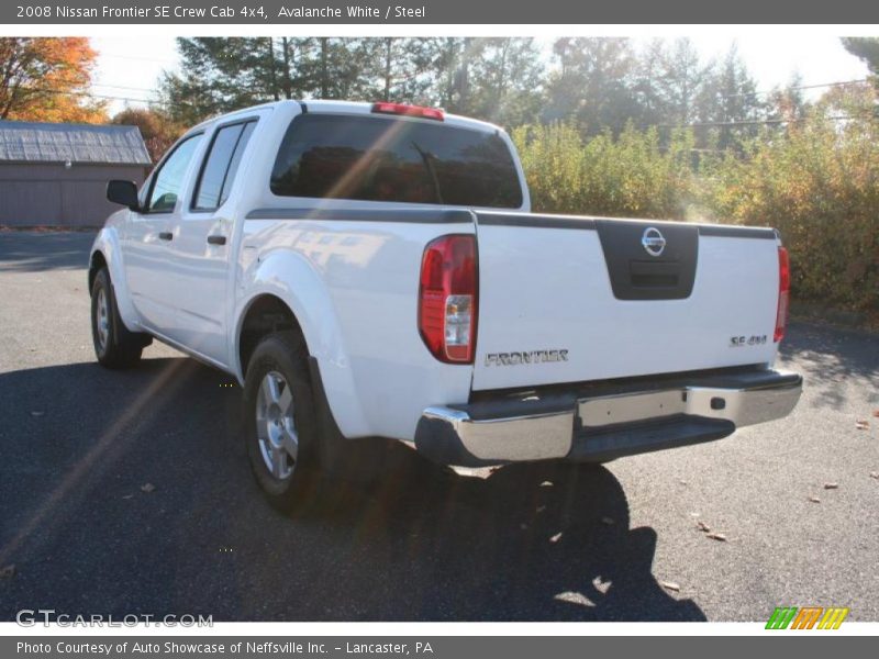 Avalanche White / Steel 2008 Nissan Frontier SE Crew Cab 4x4