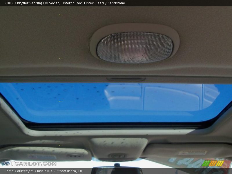 Inferno Red Tinted Pearl / Sandstone 2003 Chrysler Sebring LXi Sedan