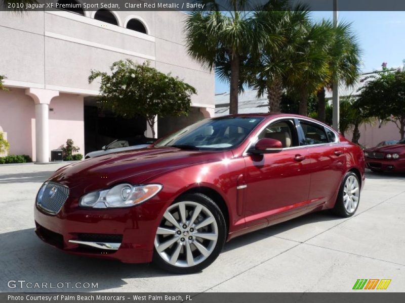 Claret Red Metallic / Barley 2010 Jaguar XF Premium Sport Sedan