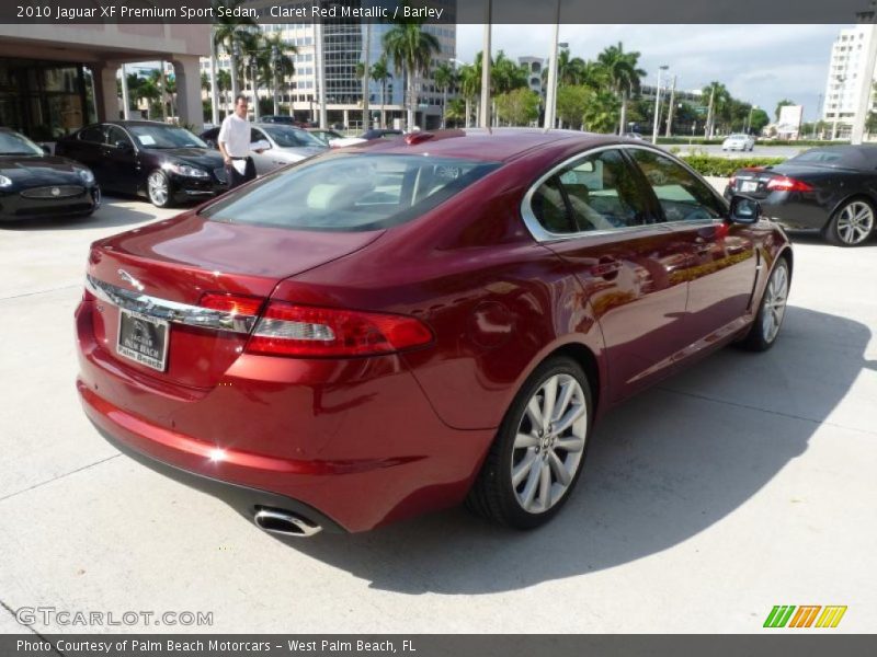 Claret Red Metallic / Barley 2010 Jaguar XF Premium Sport Sedan