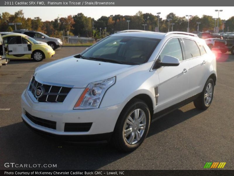 Platinum Ice Tricoat / Shale/Brownstone 2011 Cadillac SRX FWD