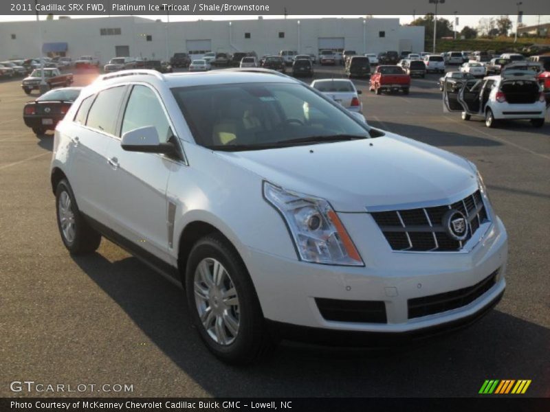 Platinum Ice Tricoat / Shale/Brownstone 2011 Cadillac SRX FWD