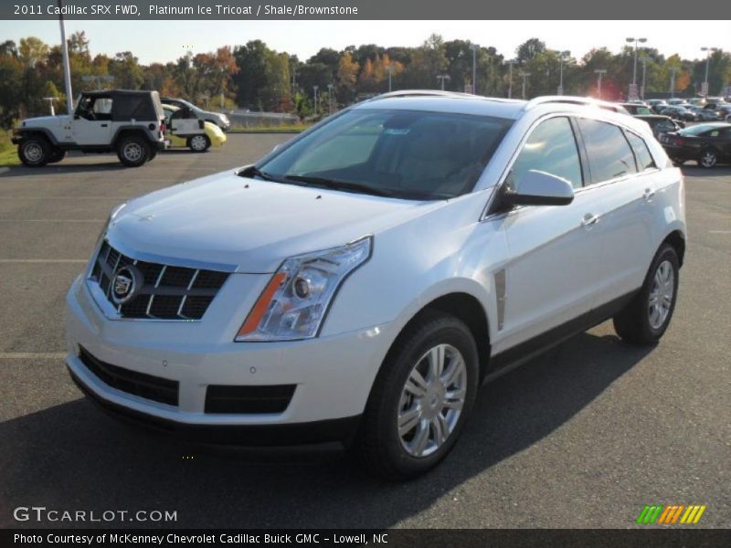 Platinum Ice Tricoat / Shale/Brownstone 2011 Cadillac SRX FWD
