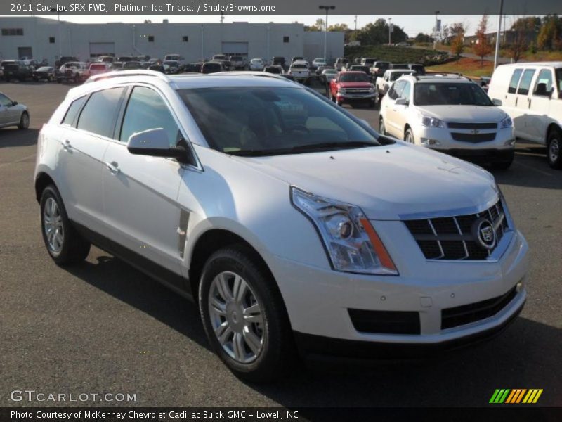 Platinum Ice Tricoat / Shale/Brownstone 2011 Cadillac SRX FWD