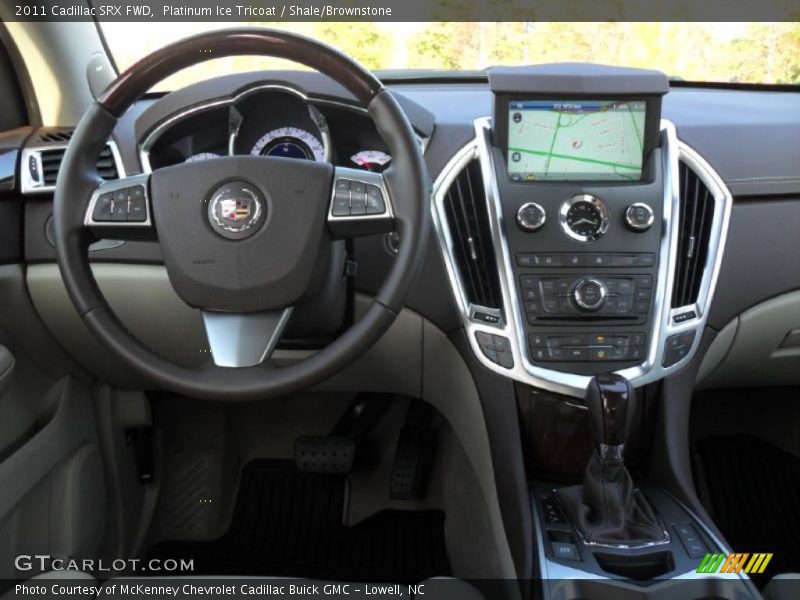 Platinum Ice Tricoat / Shale/Brownstone 2011 Cadillac SRX FWD