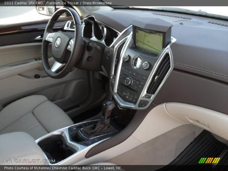 Platinum Ice Tricoat / Shale/Brownstone 2011 Cadillac SRX FWD