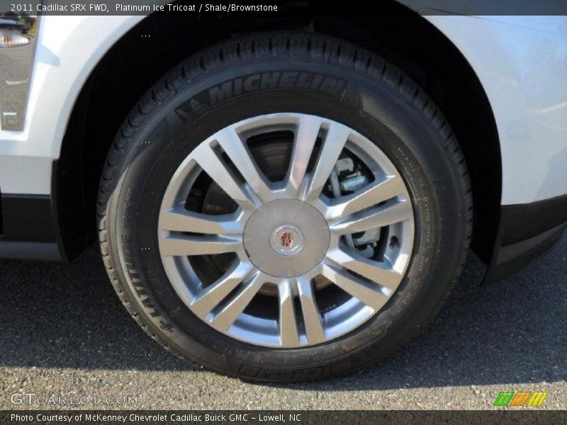 Platinum Ice Tricoat / Shale/Brownstone 2011 Cadillac SRX FWD