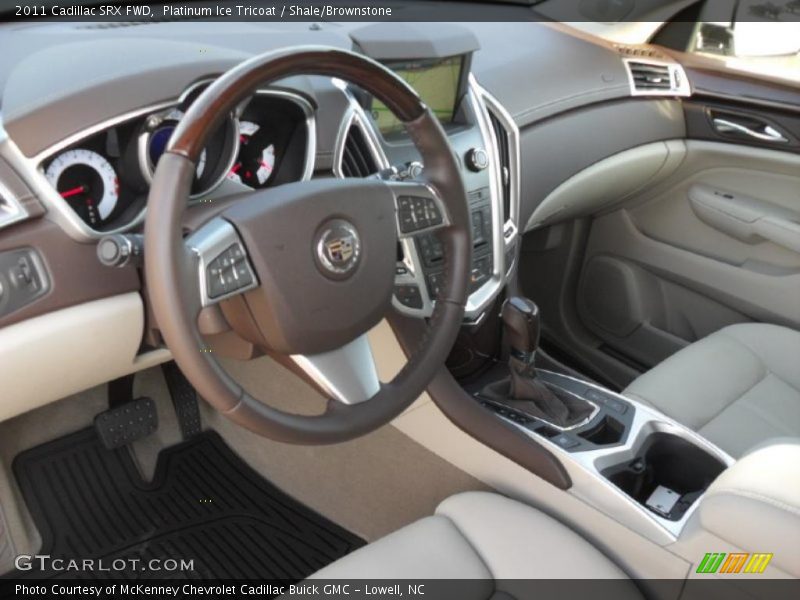 Platinum Ice Tricoat / Shale/Brownstone 2011 Cadillac SRX FWD