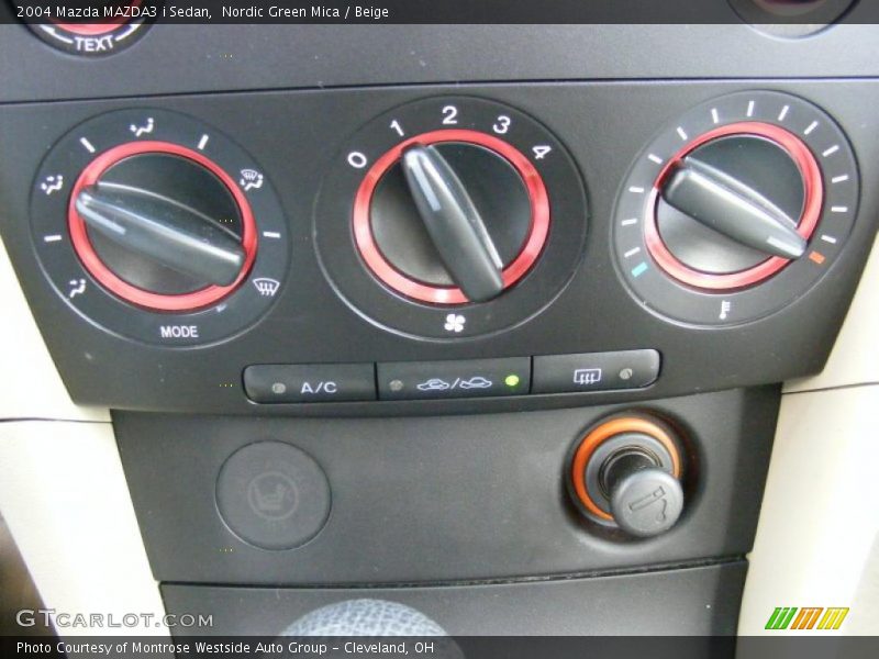 Controls of 2004 MAZDA3 i Sedan