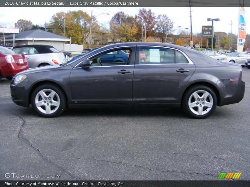 Taupe Gray Metallic / Cocoa/Cashmere 2010 Chevrolet Malibu LS Sedan