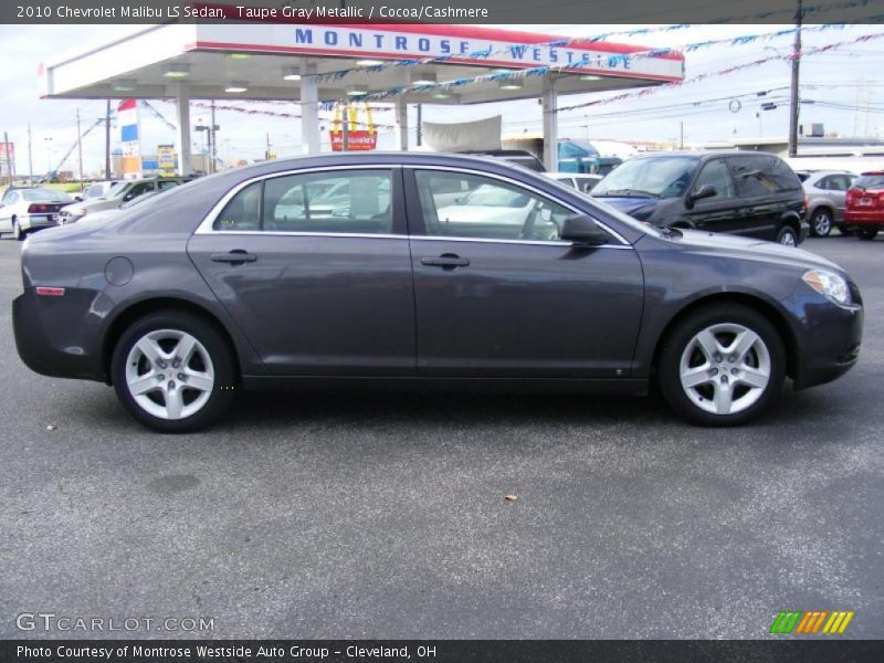 Taupe Gray Metallic / Cocoa/Cashmere 2010 Chevrolet Malibu LS Sedan
