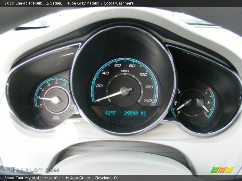 Taupe Gray Metallic / Cocoa/Cashmere 2010 Chevrolet Malibu LS Sedan