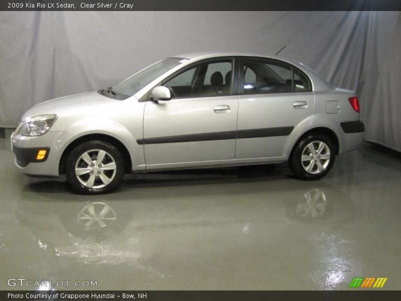 Clear Silver / Gray 2009 Kia Rio LX Sedan