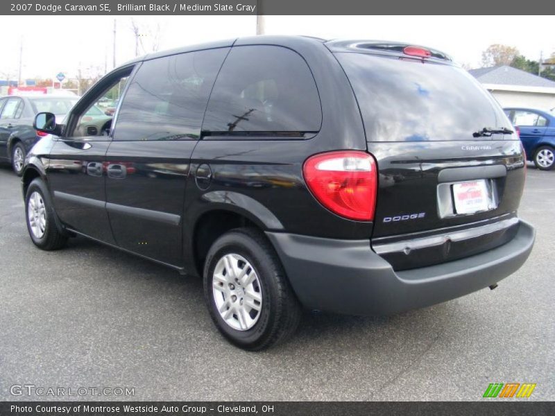 Brilliant Black / Medium Slate Gray 2007 Dodge Caravan SE