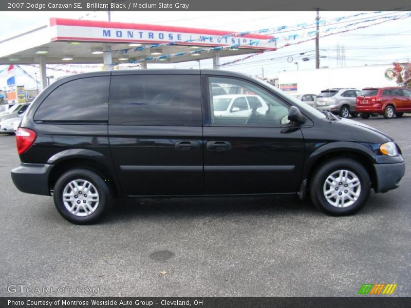Brilliant Black / Medium Slate Gray 2007 Dodge Caravan SE
