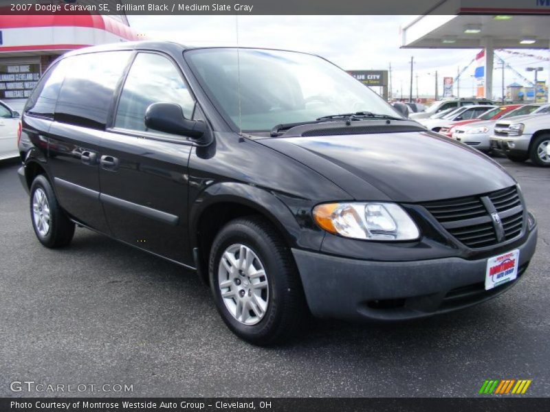 Brilliant Black / Medium Slate Gray 2007 Dodge Caravan SE