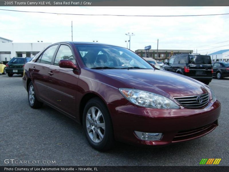 Salsa Red Pearl / Gray 2005 Toyota Camry XLE V6