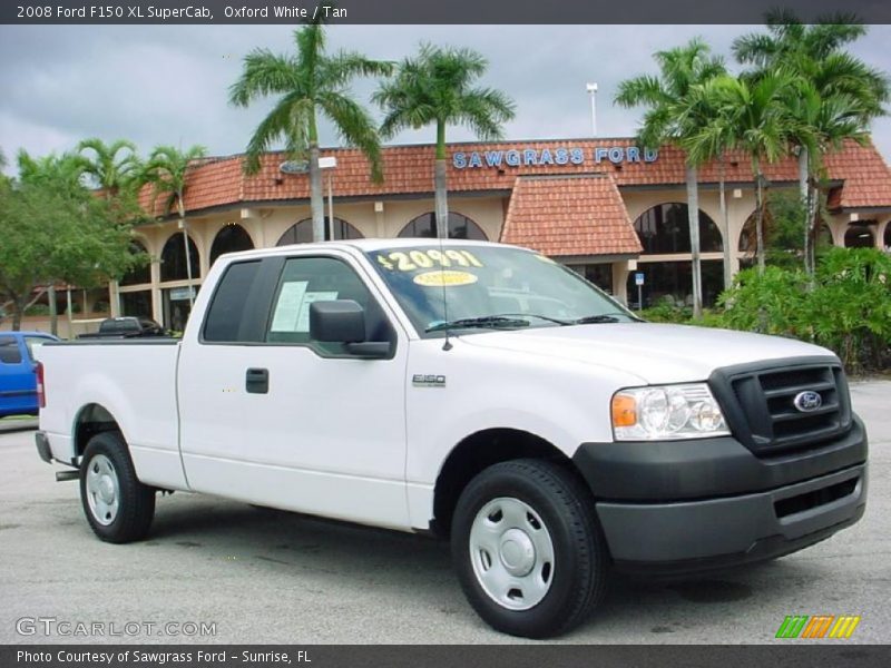 Oxford White / Tan 2008 Ford F150 XL SuperCab