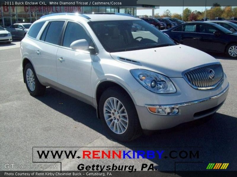 White Diamond Tricoat / Cashmere/Cocoa 2011 Buick Enclave CXL