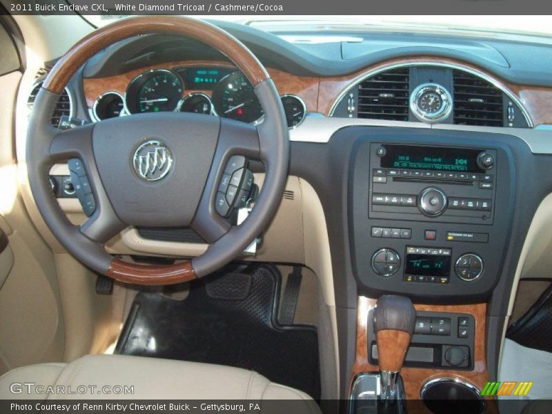 White Diamond Tricoat / Cashmere/Cocoa 2011 Buick Enclave CXL