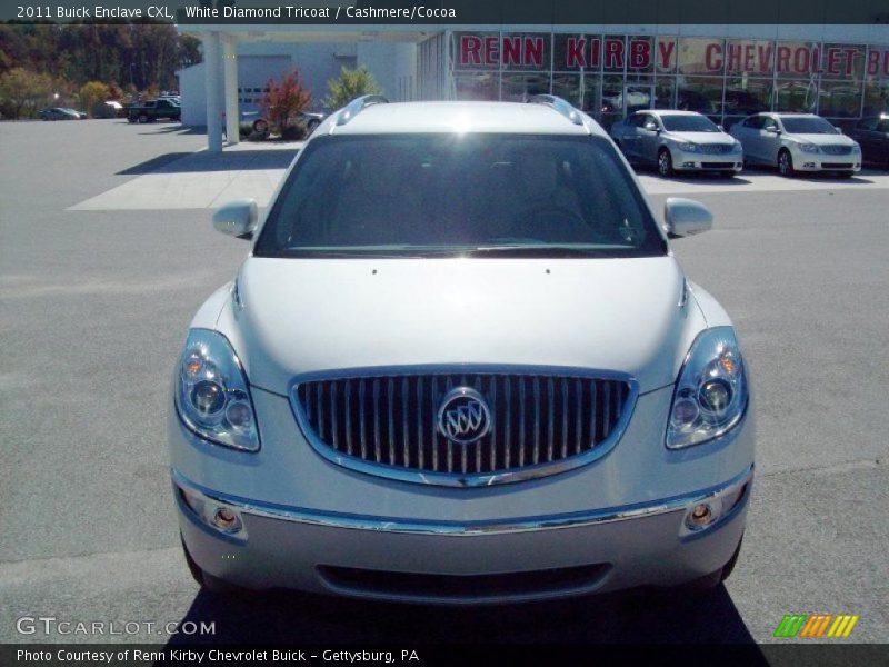 White Diamond Tricoat / Cashmere/Cocoa 2011 Buick Enclave CXL