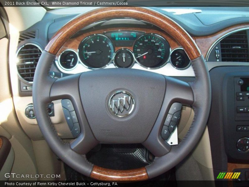 White Diamond Tricoat / Cashmere/Cocoa 2011 Buick Enclave CXL