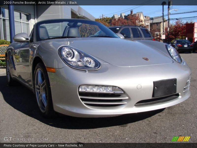 Arctic Silver Metallic / Black 2009 Porsche Boxster