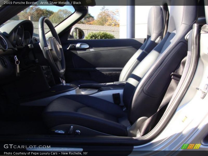 Arctic Silver Metallic / Black 2009 Porsche Boxster