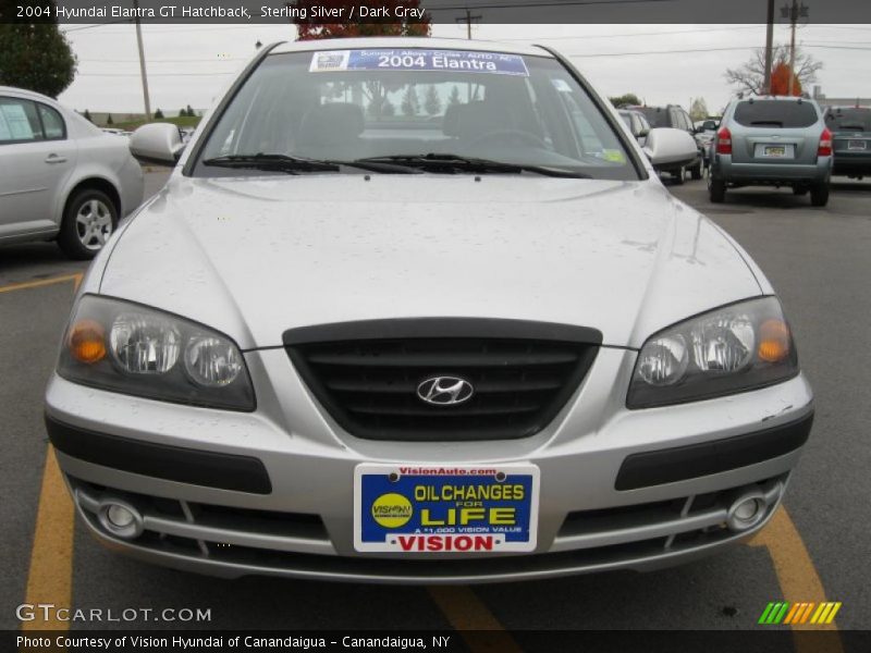 Sterling Silver / Dark Gray 2004 Hyundai Elantra GT Hatchback