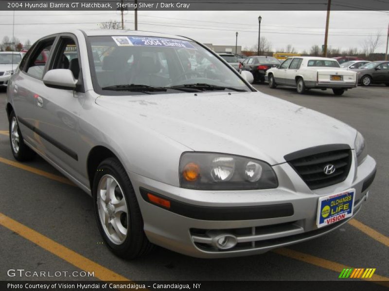 Sterling Silver / Dark Gray 2004 Hyundai Elantra GT Hatchback